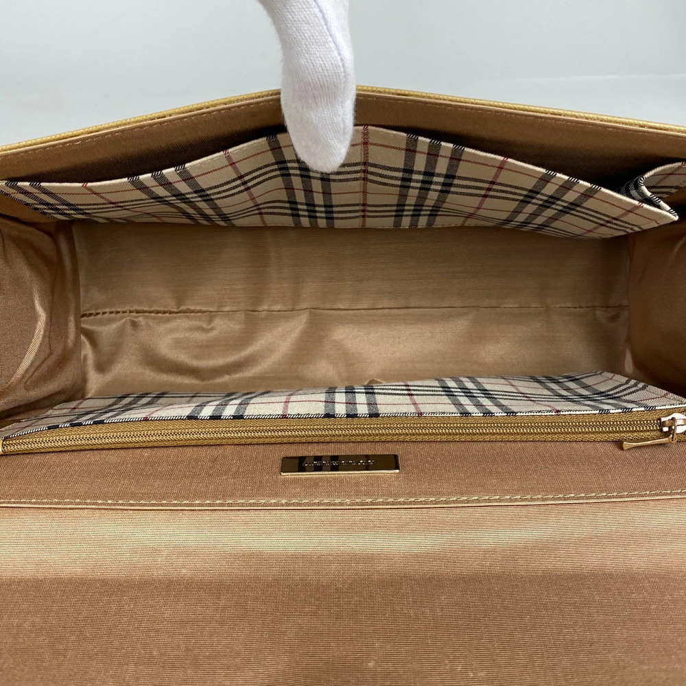 Burberry logo handbag tote bag leather beige - Picture 6 of 6